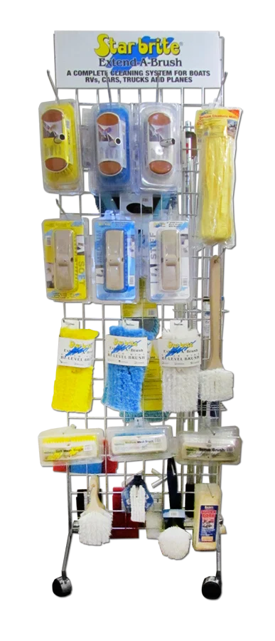 040808 – STAR BRITE Point Of Purchase Display, Pole/ Brush/ Accessories Display With Rack And Header Card With US Lab...